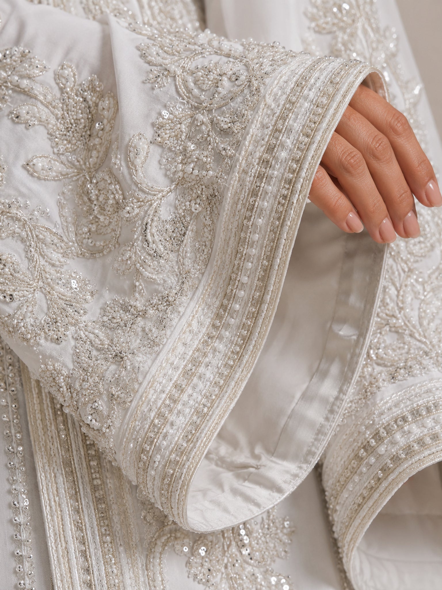 Caftan Blanc Argenté