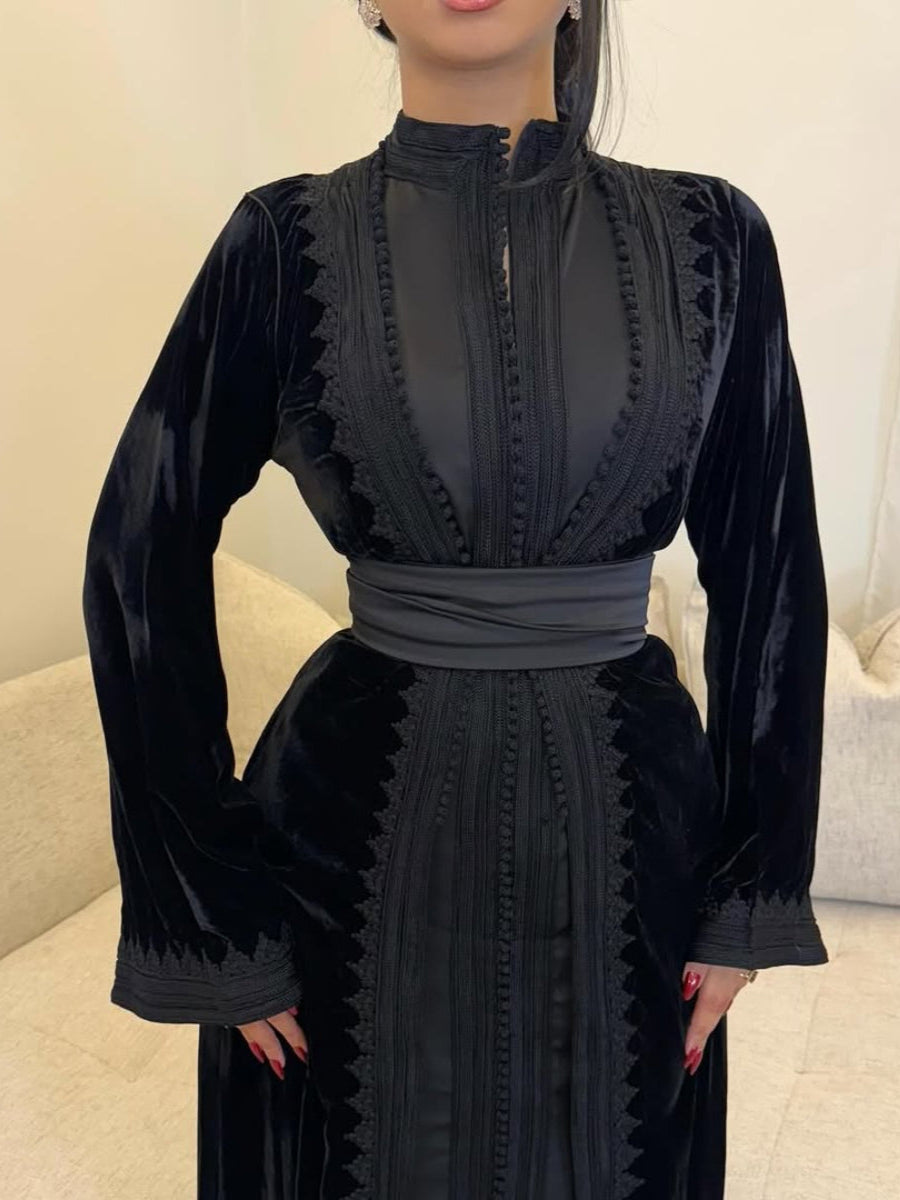 Takchita Noir - Caftania Paris