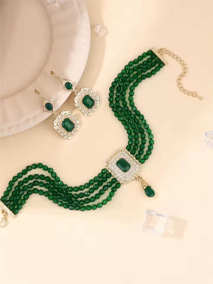 Parure Traditionnelle – Collier, Bracelet & Boucles d’Oreilles